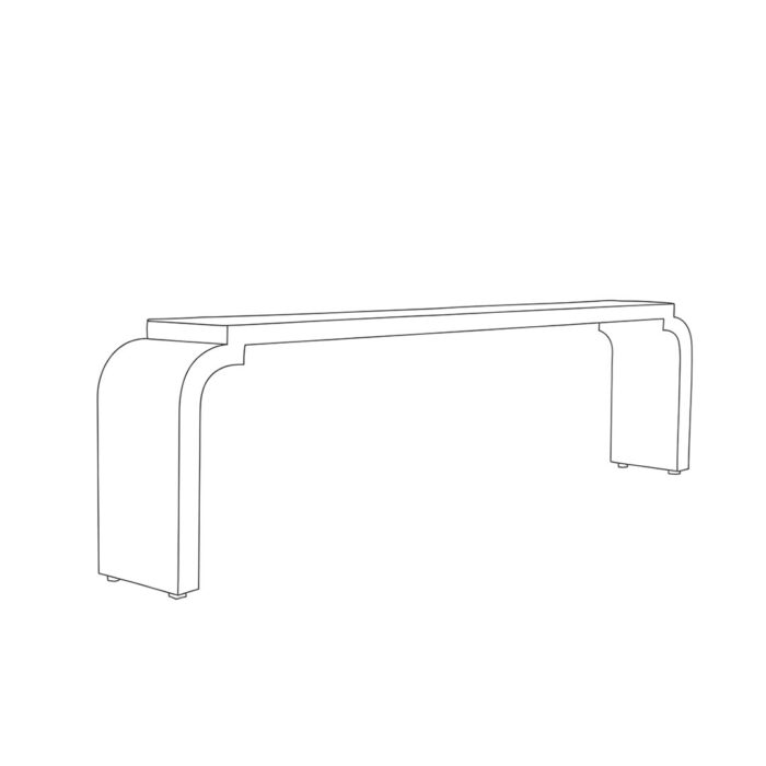 ⁦Sleek Black Console Table⁩ - الصورة ⁦6⁩